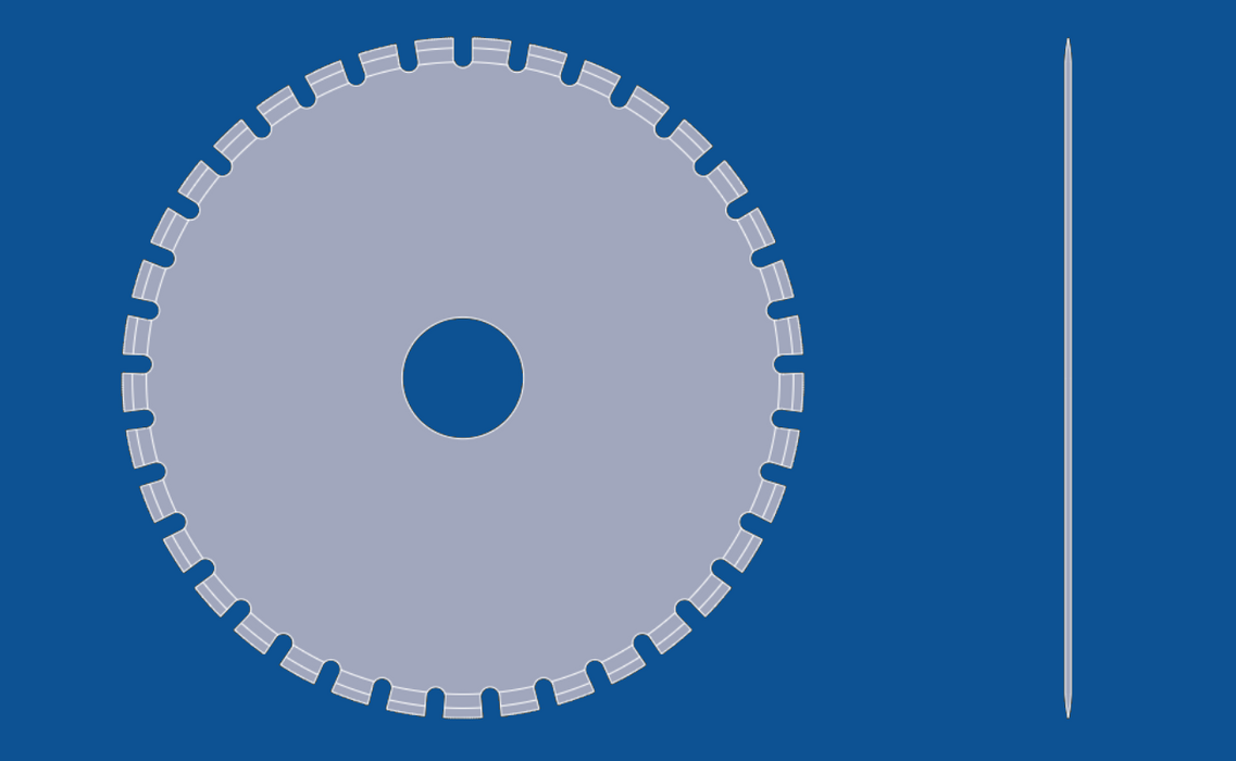 7" Diameter U-type perforatie cirkelblad, onderdeelnummer 90065