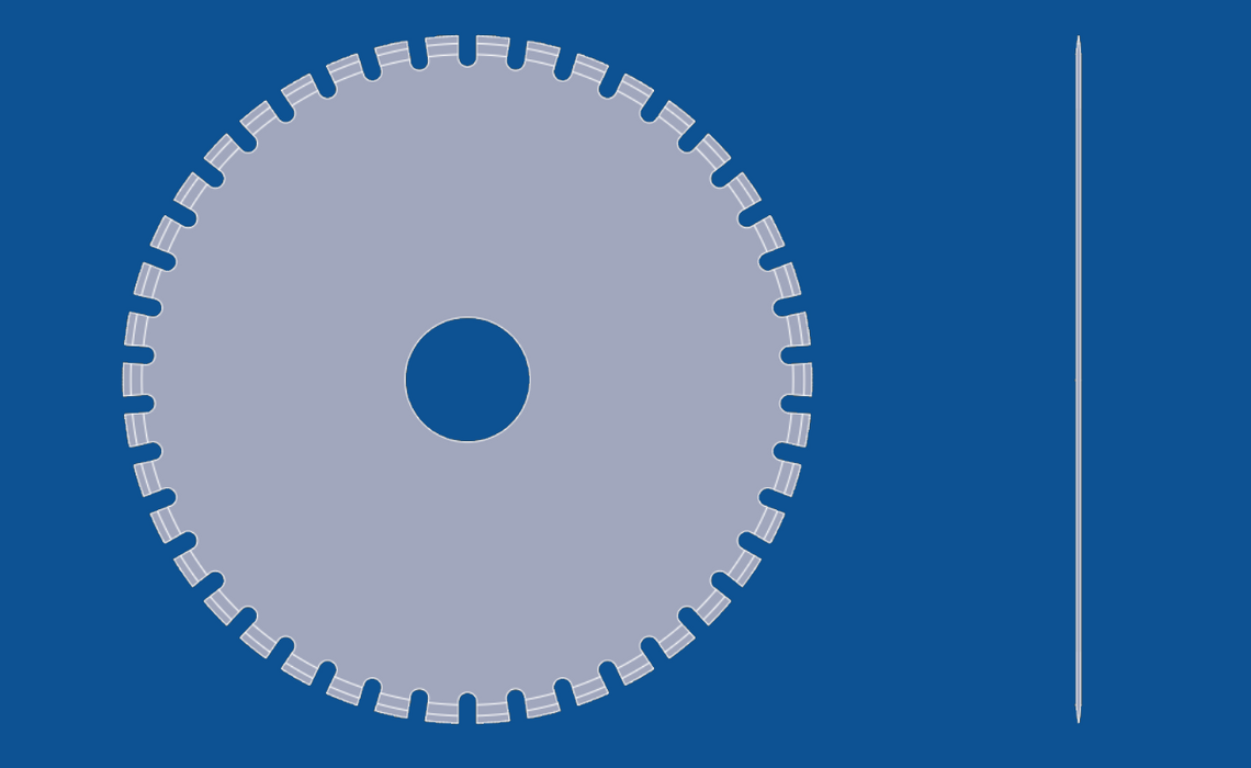 9" Diameter U-type perforatie cirkelblad, onderdeelnummer 90066